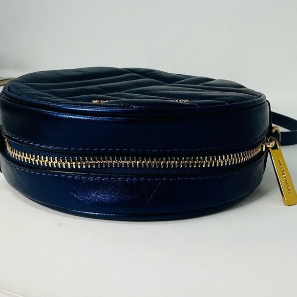 Michael Kors Women's Vivianne Canteen Quilted Leather Crossbody Bag Midnight - Picture 12 of 13